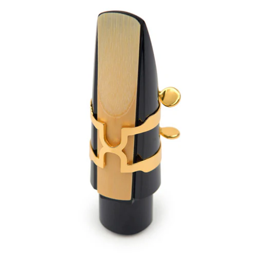 Rico Gold Plated Tenor Sax H-Ligature & Cap for Hard Rubber Mouthpiece - HTS1G - Image 3