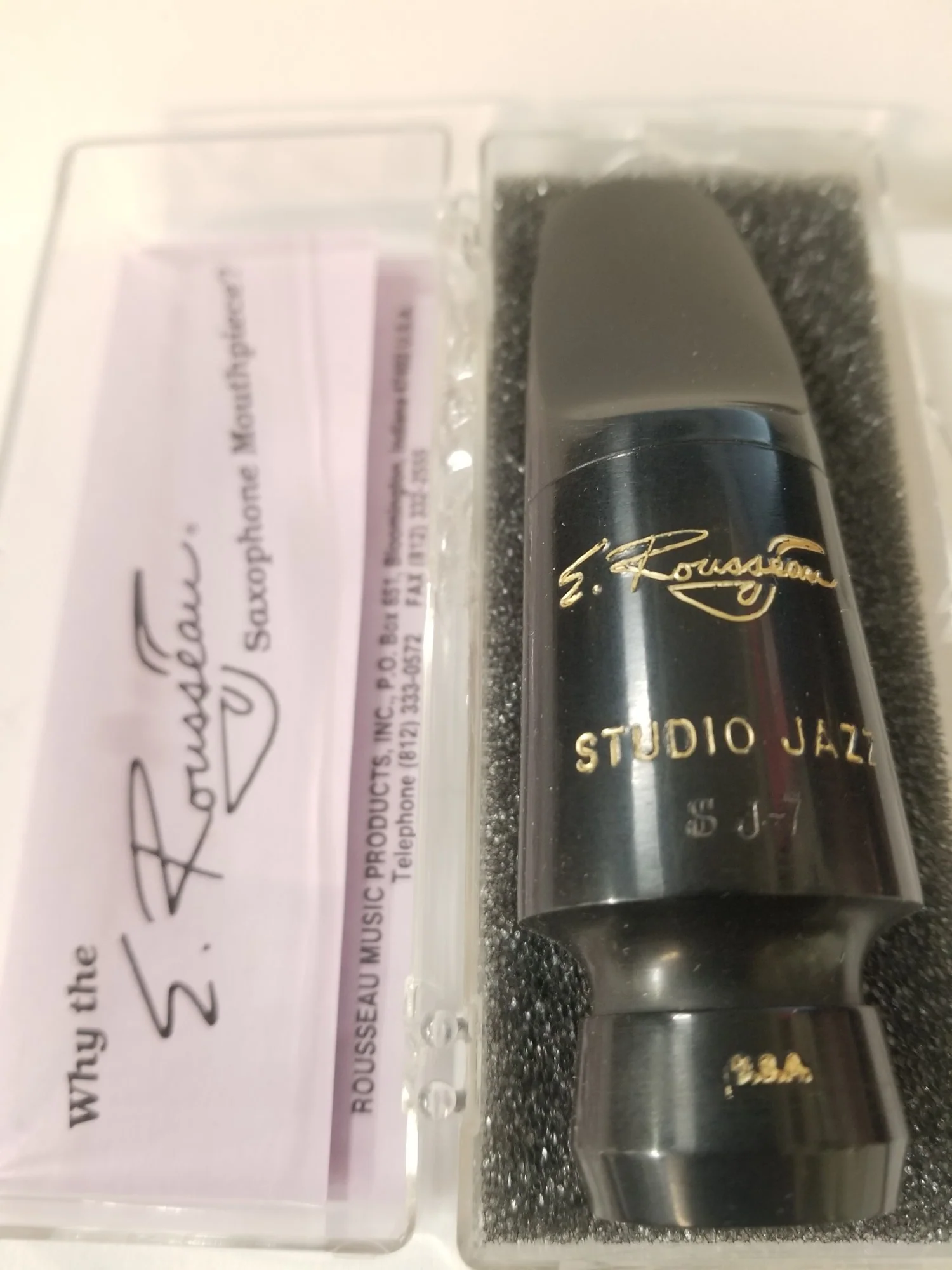Original E. Rousseau Studio Jazz Tenor Sax Hard Rubber Mouthpiece - Image 3