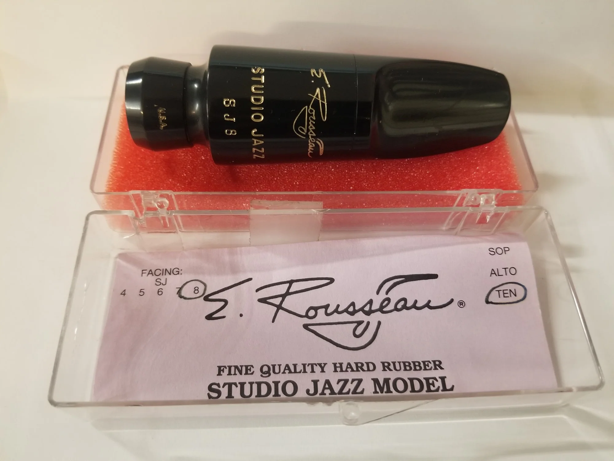 Original E. Rousseau Studio Jazz Tenor Sax Hard Rubber Mouthpiece - Image 4