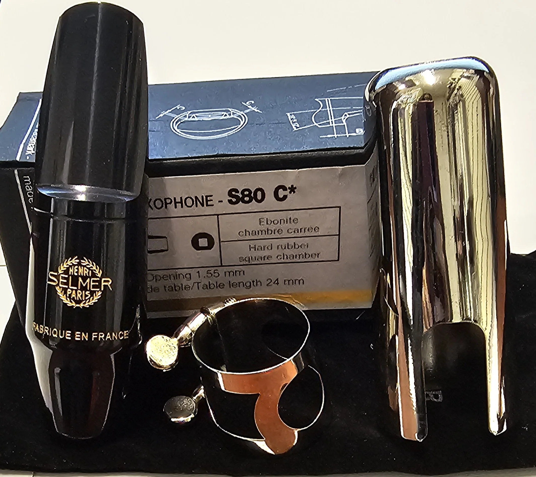 Selmer S-80 C* Alto Sax Mouthpiece Kit with Standard Ligature and Metal Cap - Image 2