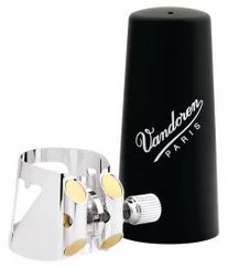 Vandoren Eb Clarinet Optimum Silver Plated Ligature with Plastic Cap - LC02P - Image 3
