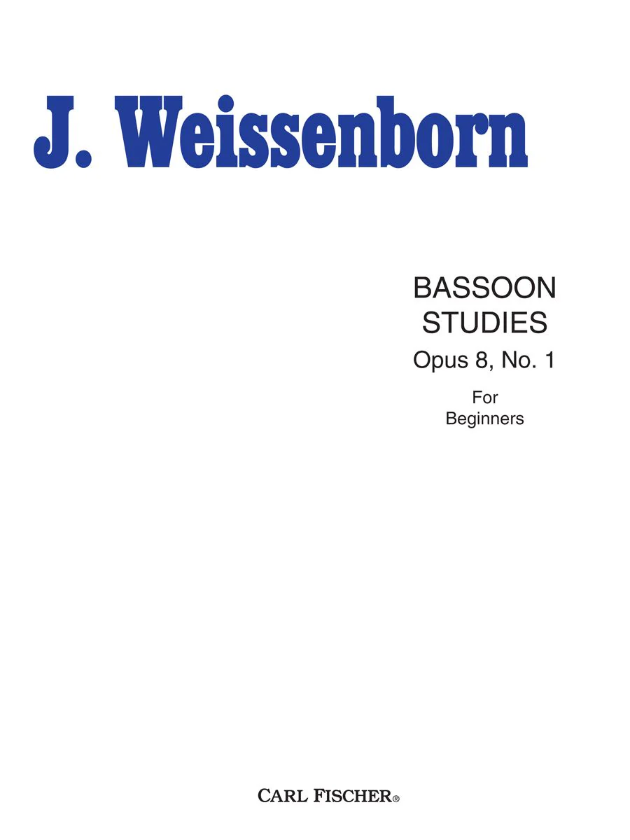 J. Weissenborn Bassoon Studies Op. 8, No. 1 For Beginners - O2950