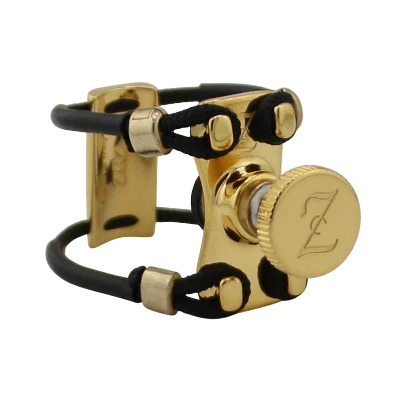 Zac ZL-3306NX New All Gold Metal Ligature X-Grip - For Bass Clarinet Mouthpiece, Medium Size - Image 2