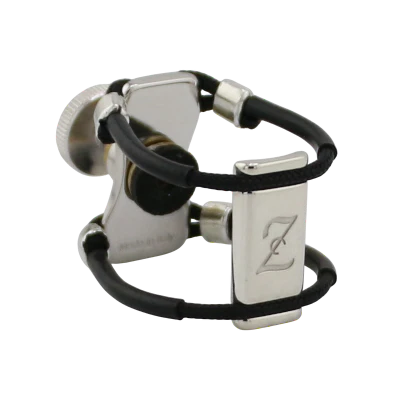 Zac ZL-5304NX New All Top Rhodium Metal Ligature X-Grip - For Bb Clarinet Mouthpiece, Medium Size