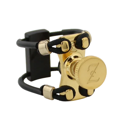 Zac ZL-3216NX New Gold Wood Ligature X-Grip - For Alto Sax Ebonite Mouthpiece, Medium Size - Image 2