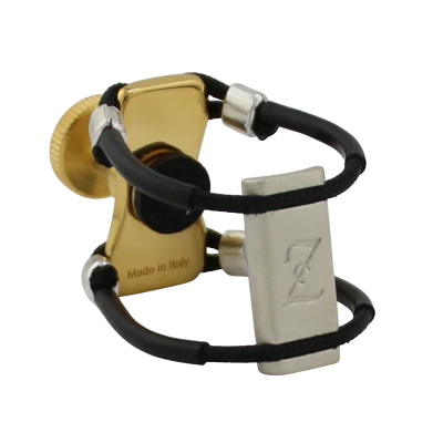 Zac ZL-6116NX New Top Gold Metal Ligature X-Grip - For Alto Sax Ebonite Mouthpiece, Medium Size