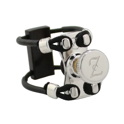 Zac ZL-5204NX New Top Rhodium Wood Ligature X-Grip - For Bb Clarinet Mouthpiece, Medium Size - Image 2