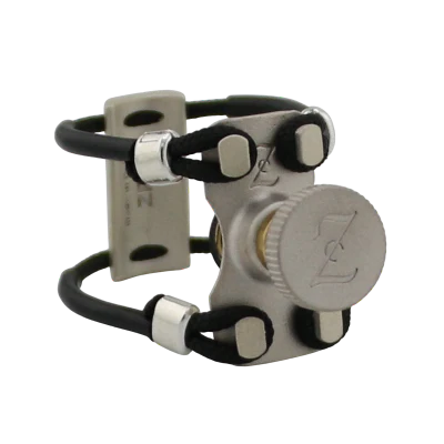 Zac ZL-4119X Top Silver Metal Ligature X-Grip - For Tenor Sax Metal Mouthpiece, Large Size - Image 2
