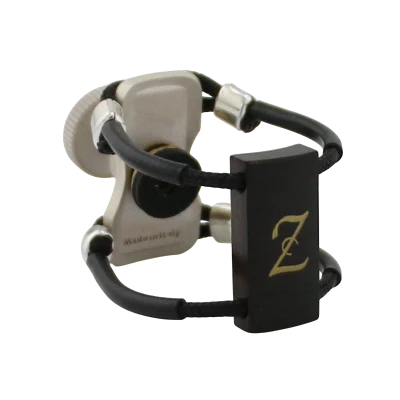 Zac ZL-4216X Top Silver Wood Ligature X-Grip - For Alto Sax Ebonite Mouthpiece, Medium Size